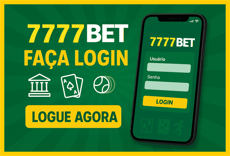 Imagem destacando login seguro na 7777BET para novos usuários